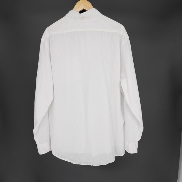 Taylor Stitch Shirt Mens 46 White Cotton Long Sleeve Button Down Collar Pocket - Picture 2 of 11